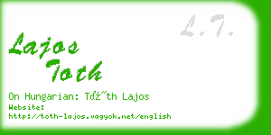 lajos toth business card